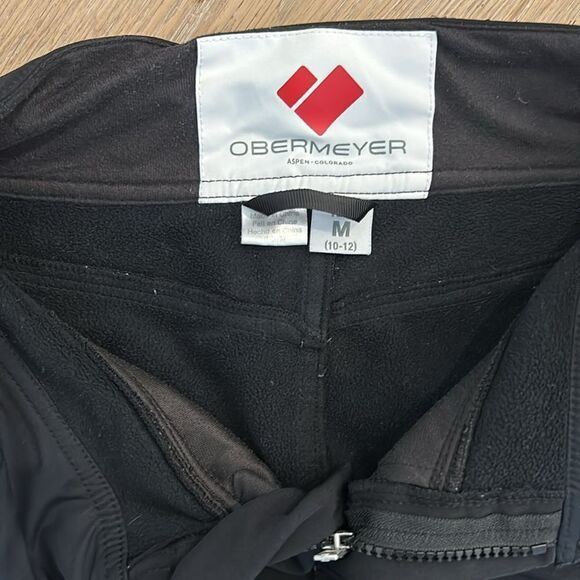 Obermeyer Teen Black Ski Pant with Zipper Pockets (M/10-12) - Picture 3 of 5